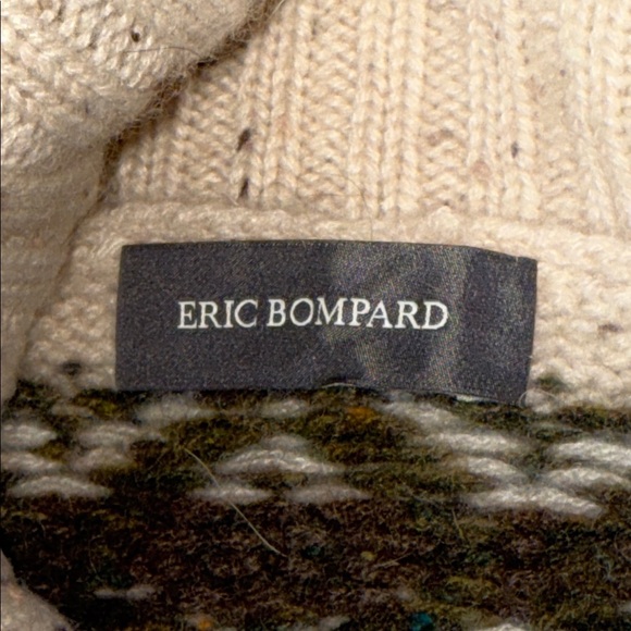 Eric Bompard 100% Cashmere FairIsle Turtleneck Bib - Picture 8 of 9